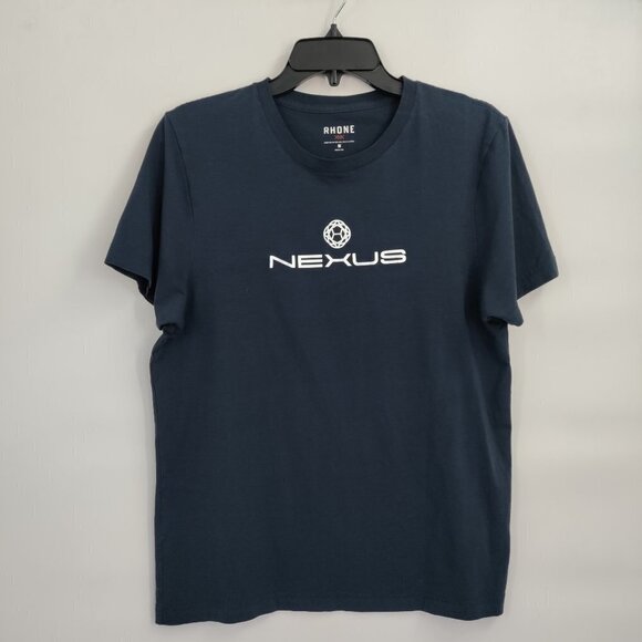 Rhone Nexus Slim Fit Crewneck Tees-Shortsleeve Shirt Medium Men Blue - Picture 1 of 11